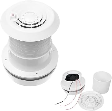 MASO Exhaust Cooling Fan Car 12V RV Motorhome Roof Vent Ventilation Cooling Exhaust Fan Noiseless Energy-saving for Homes Trailer Travel Caravan Fan Shell  Fan