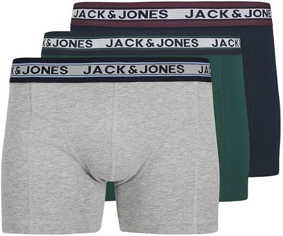 JACK & JONES Jacoliver Solid Trunks 3 Pack Ln Boxer Şort Erkekler