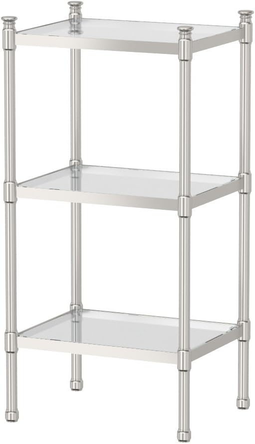 Gatco 1352 3-Tier Rectangle Taboret in Satin Nickel