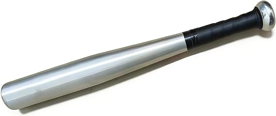 17-Inch Mini Aluminum Baseball Bat - Lightweight One Hand Bat | Compact Personal Home Utility Tool for Urban Commute, Rubber Grip with Tape Wrap, Portable Tire Checker for Trucks & Cars