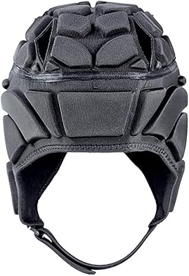 Hotfiary Soft Football Helmet, Shell Padded 7v7 Rugbys Protective Headgear, Soccer Scrum Cap Headguard Goalkeeper Helmet for Kids Youth Adults, Adjustable & Breathable