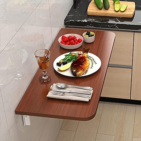 Foldable Table Adjustable Office And Home Simple Desk Dining Table，Wall Mounted Folding Desk | Compact Computer Workstation & Dining Table for Home Office Small Spaces | Space-Saving Multi-U