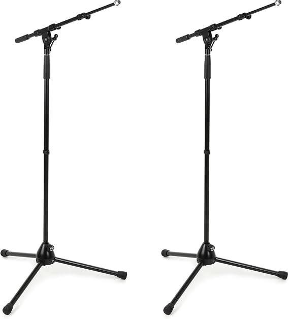 K&M 210/9 Telescoping Boom Microphone Stand (2 Pack)