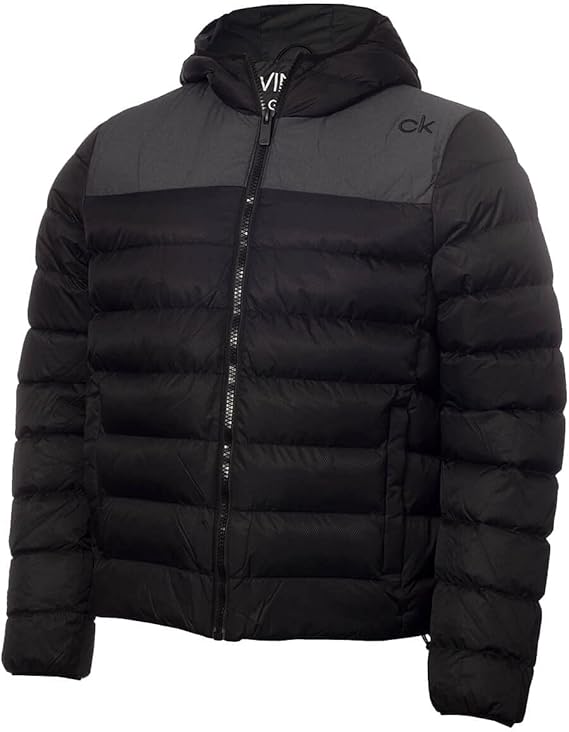 Calvin Klein Mens Padded Chest Pockets Water Resistant Jacket