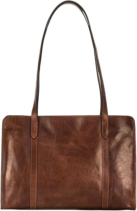 Maxwell Scott - Womens Luxury Leather Large Work Tote Purse Shoulder Bag for Folders Paperwork - The Rivara
