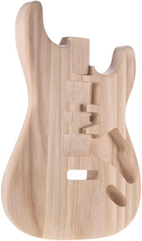 ST01-TM Unfinished Handcrafted Guitar Body Candlenut Wood Electric Guitar Body Guitar Barrel Replacement Parts