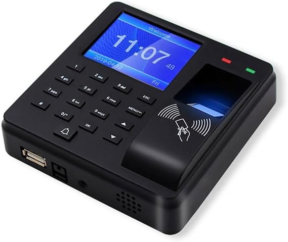 Biometric Time Clock with for rfid & PIN - 1000 Fingerprint Capacity Attendance Machine for Small Business - USB Data Export Anti-Theft Alarm