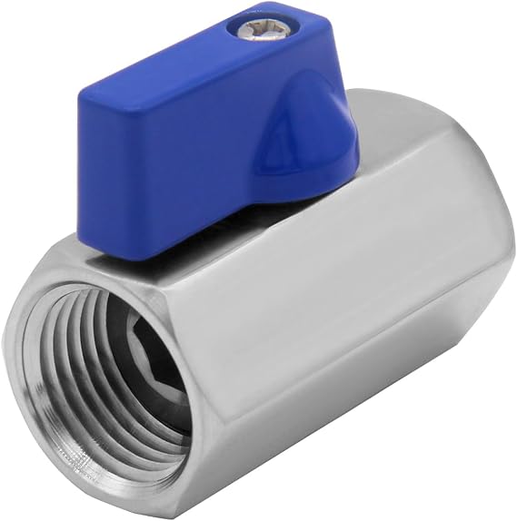 Beduan 1" Mini Ball Valve, Stainless Steel Female x Female NPT Thread Shut-Off Valve