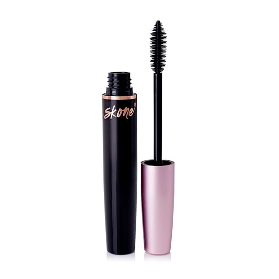 Skone Cosmetics Insanely Intense Luxe Waterproof Mascara - Black - Volume and Length Lash Lift Falsies Quality - Waterproof, Smudge Proof Eye Mascara, 0.34 oz
