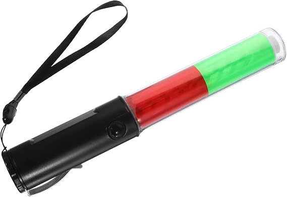 Wand, LED Night Wands Red and Green Safety Light Wands Air Marshaling Wand LED Glow Sticks for Airport Parking Car Directing C