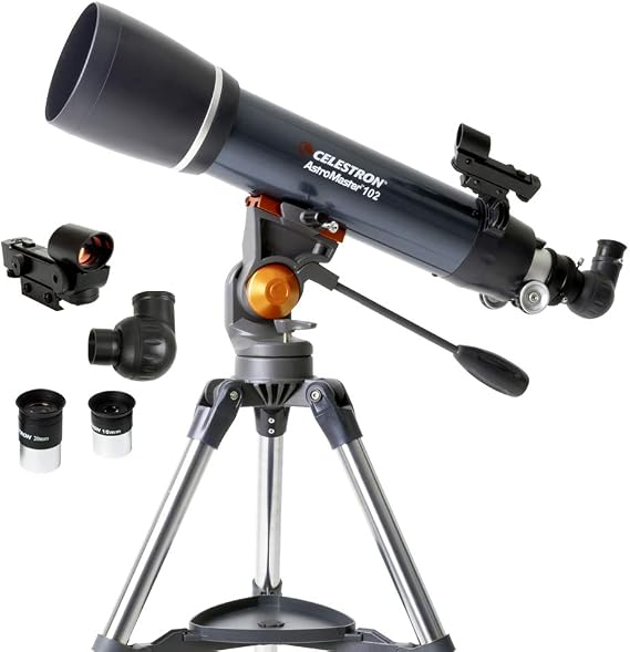Celestron 22065 AstroMaster 102AZ Refractor Telescope, Dark Blue