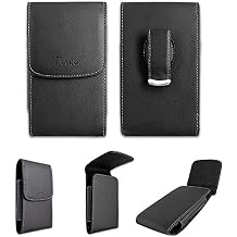 Black Leather Case Pouch Holster with Belt Clip for Verizon LG Exalt 2 II VN370