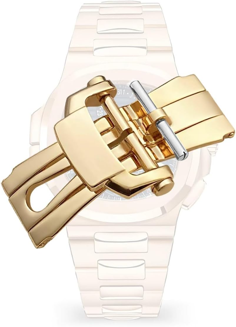 ノーチラスクラスプ 折りたたみ式バックル 交換用 Patek Philippe Nautilusバタフライバックルステンレススチール18mm