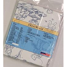 Blue Teddy Toile Cotton Percale Travel Lite Playard Sheet - Fits BabyBjorn 24 x 42