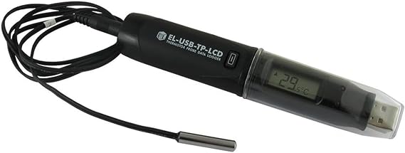 Lascar High Accuracy USB Temperature Data Logger w/ External Thermistor Probe and LCD Display