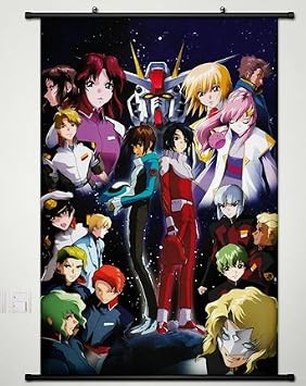 Gundam Wall Scroll Poster Fabric Painting for Anime Seed Key Roles S