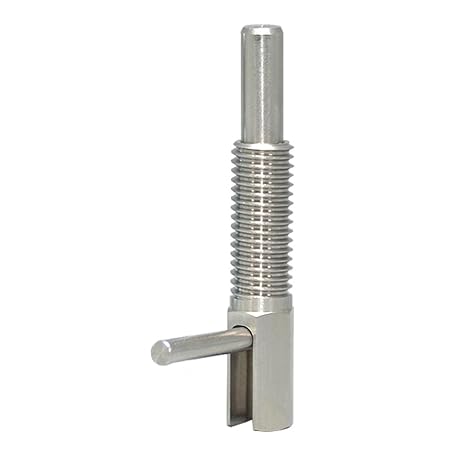 TopHomer Stainless Steel Retractable Indexing Plunger Pin Hand-Retractable Plungers Index Bolt Audio Spring Knob Plunger L-shaped Positioning Pin Plunger Lock-Out Type Spring Plunger with L Handle-M10