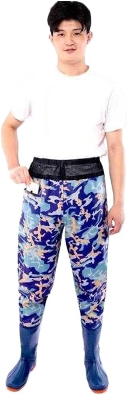 Waders For Men Wear-Resistant Men's Half Body Fish Skin Pants Waterproof Fishing Overalls Ultra-Light Rainproof Waders Thickened
