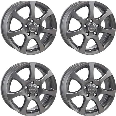 4x AUTEC alloy rims ZENIT 5.5x14 ET43 4x100 Anthrazit matt compatible with Renault Clio