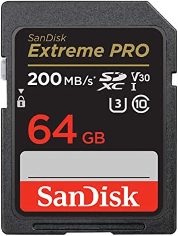 SANDISK 64GB Extreme PRO SDXC UHS-I Memory Card - C10, U3, V30, 4K UHD, SD Card - SDSDXXU-064G-GN4IN | UHS-I, V30, U3, Class 10, 4K video