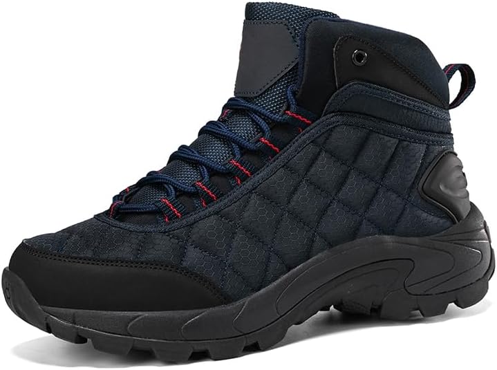 Men's Winter Boots Insulated Waterproof Warm Winter Hiking Boots Non-Slip Outdoor Comfort Warm Work Boots Hiker Trekking Trail