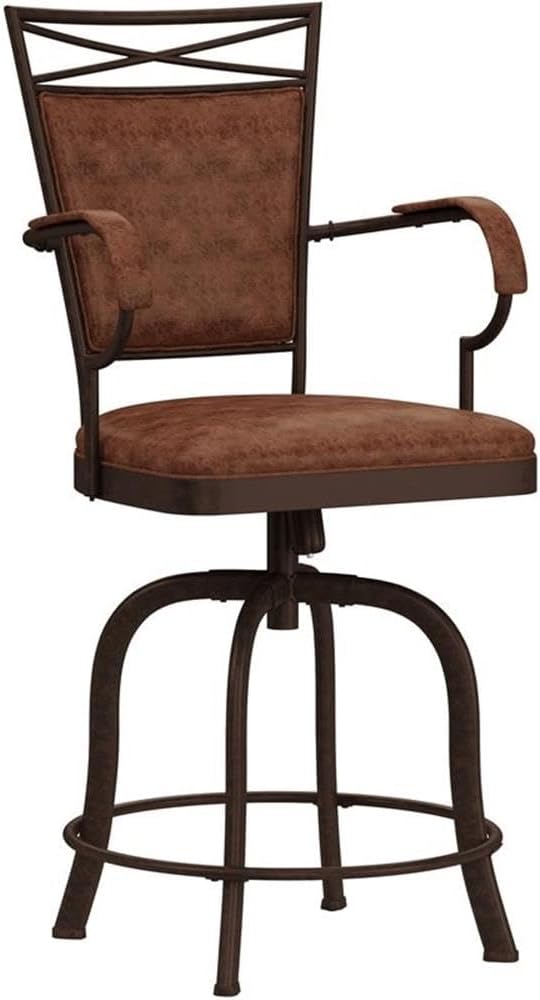 Hillsdale Bridgetown Swivel Tilt Counter Stool, Aged Bronze Finish