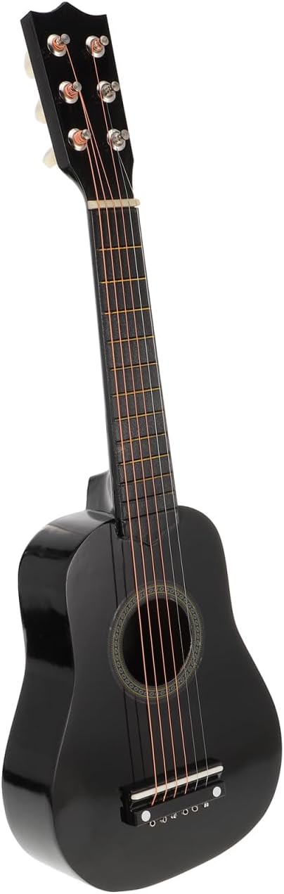 Toddmomy 21 Inch Acoustic Guitar for Kids Wooden Portable Beginner Guitar Small Size Children Toy for Boys Girls Black for Home Play Gift Learning Music Instrument