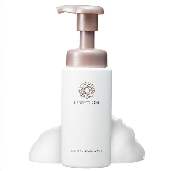 PERFECT ONE Bubble Cream Face Wash, Gentle Foaming Cleanser, 7.1 fl oz | Japanese Skincare with Ultra-Fine Microbubbles, Removes Makeup While Cleansing, Gentle for All Skin Types