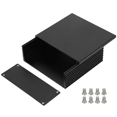 Circuit Board PCB Instrument Aluminum Cooling Box DIY Electronic Project Enclosure Case Shell Box for Electronic Products Heat dissipating