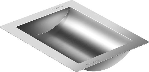 Stainless Steel Cash Window Drop-in Deal Tray - Ideal for Banks, Hospitals, and Gas Stations, Secure Your Cash with Cash Register Tray, 10x8x1.6 inches