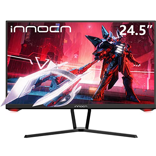 INNOCN 25G1G 24.5 Gaming Monitor 165Hz  144Hz 1920 x 1080P FHD 1ms FreeSync G-Sync Compatible HDMI DisplayPort Eye Care Ultra Thin LED Computer PC Gaming Monitor, VESA Mountable, Black
