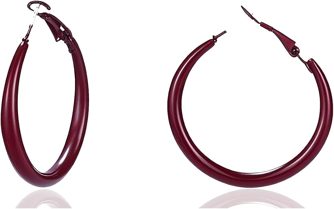 Hoop Earrings for Women Exaggerated Hoops Earring 80s 90s Statement Hoop Earrings Lightweight Anti-Allergy Oversized Hoops Earring for Women