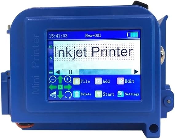 Handheld Inkjet Printer, Mini Printer 12.7Mm Portable Printer Label Bulk Barcode Digital Logo Inkjet Label Printer,for Date Barcode Batch Number Logo Qr Code-with 1 Cartridge B-1