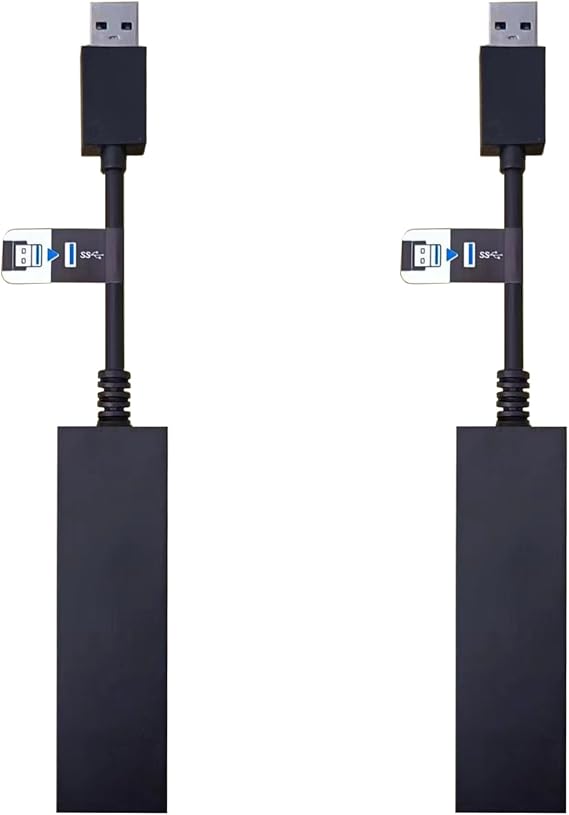 Flylin Pack of 2 PS5 VR Camera Adapter PS4 Camera V1 V2 Adapter for PSVR on PS5 Consoles PlayStation 5 Converter Cable for Use Compatible with PS4 Camera to PS5 Console