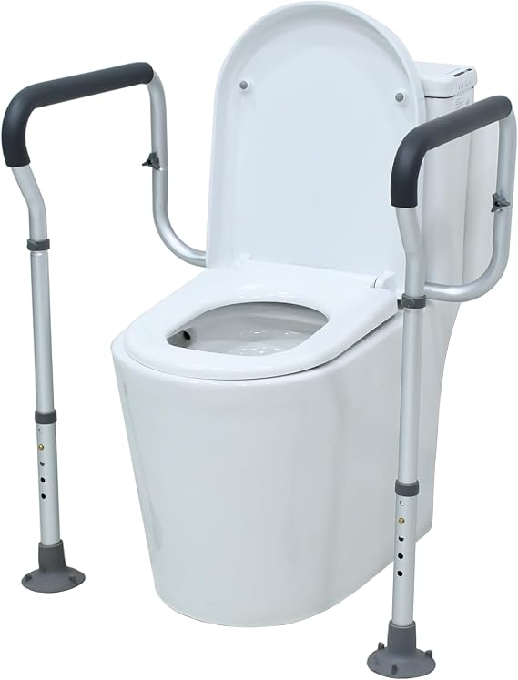 Loyoda Toilet Handle Safety Rail for Senior, Aluminum Toilet Safety Frame
