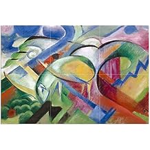 Tile Mural Abstract Sheep Animals Nature by Franz Marc Kitchen Bathroom Shower Wall Backsplash Splashback 3x2 8" Ceramic, Glossy
