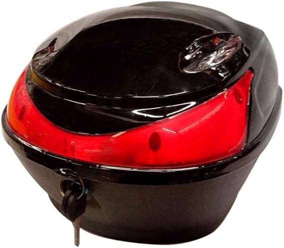 Sewroro Universal Motorcycle Top Box - Waterproof Rear Case, 30x30x21cm (Black)