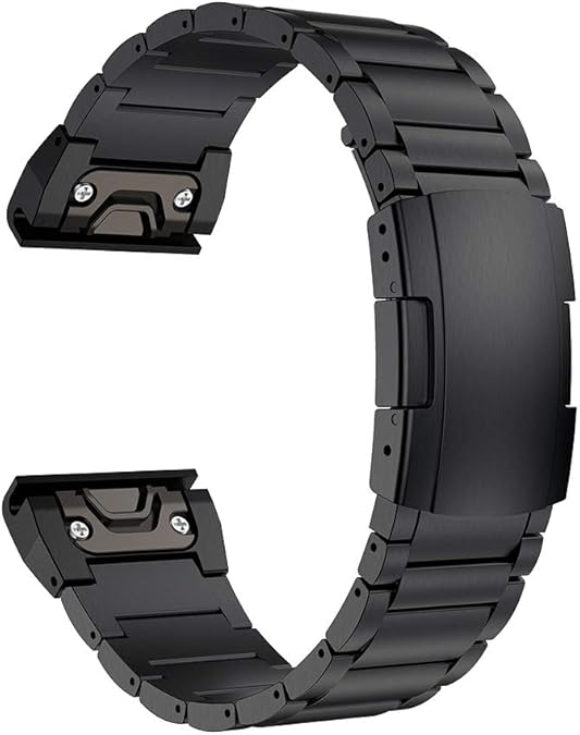 Fenix 8/7/6 Pro/5 Plus Band, 22mm Titanium Metal Quick Release Easy Fit Watch Strap with Double Button Clasp Compatible for Garmin Fenix E 7 5 6/Forerunner 935/945/Epix Gen 2 Bands