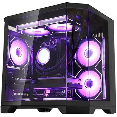 Ocean of Stars Gaming PC Desktop- AMD Ryzen 7 7700, Intel Arc B580 12GB, 32GB DDR5 RAM, 1TB PCIe SSD, WiFi  BT, Windows 11 -RGB Prebuilt Desktop -Black