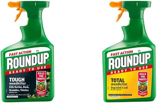 Roundup Tough Weedkiller, Ready to Use, Spray, 1 Litre & Total Fast Action Weed Killer, 1 Litre