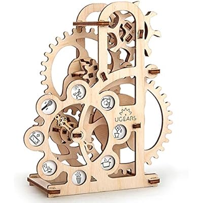 UGEARS Dynamometer - Mechanical Model Construction Kit 3D Wooden Puzzle for Self-Assembly Without Glue - Brainteaser for Kids, Teens and Adults
