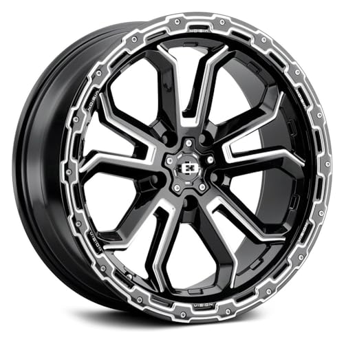 Vision 405 Korupt 17x8 5x108 30mm BlackMilled Wheel Rim 17 Inch