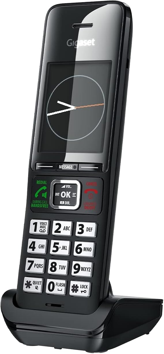 Gigaset Comfort 552H - Additional Handset - Charger - Elegant Cordless Phone for DECT Base - Made in Germany - Hands-Free Function - Big Phone Book, Titanium-Black