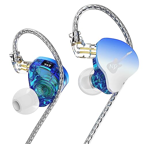 CCA ND DD3 4 Tone Adjustable in Ear Monitor Headphones, Dual Cavity Dual Magnetic Dynamic IEM Earphones, Clear Sound & Deep Bass Earphones Wired, Gaming Earbuds with 2pin Detachable Cable