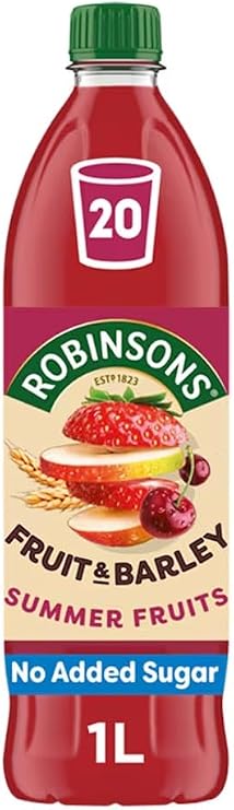 Robinso Squash 1L Variety Pack – Assorted Fruit Flavours, No Added Sugar, Concentrated Cordial Drink (Robinsons Fruit & Barley with Vitamins Summer Fruits Squash 1L)