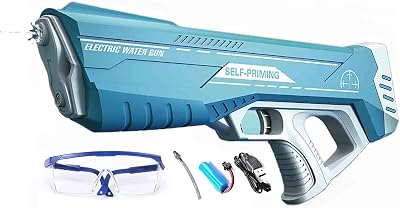 Bodinator Water Gun, 2024 Dadbod Summer Water Guns Water Cannon Gun for Adults Automatic Electric Water Gun, Squirt Guns Water Blaster Guns for Adults The Dad Cannon-Blue
