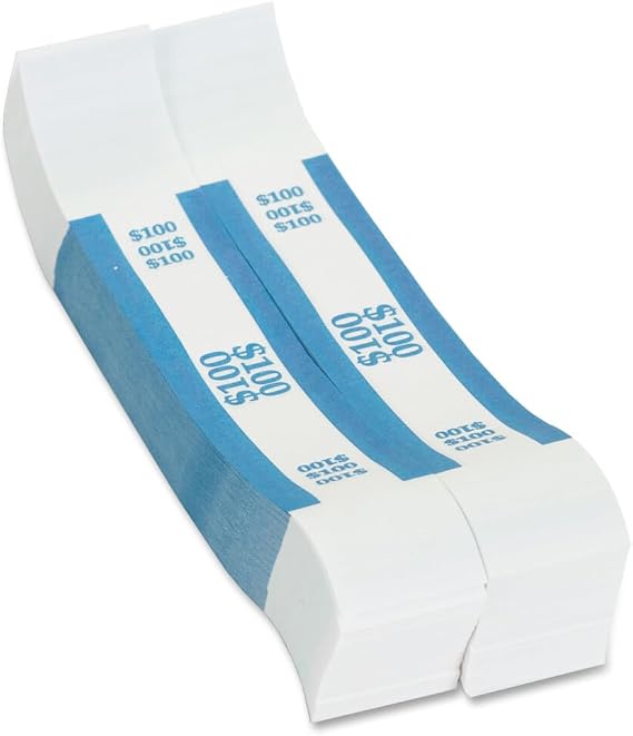 The Coin-Tainer Co. $100 Currency Band, Blue, 1000 Count