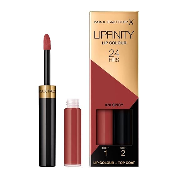 Max Factor Lipfinity Lipstick, Spicy, 1 Set