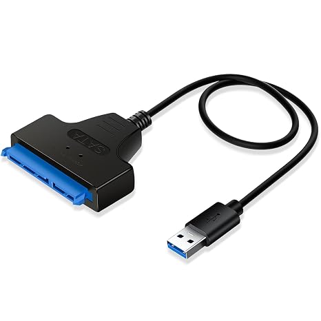 Ainiv USB 3.0 to SATA Adapter Cable for 2.5" SSD HDD Drives, Super Fast Data Transfer, SATA Cable Converte, SATA to USB 3.0 External Converter and Cable - USB III Converter