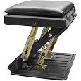Car Seat Foot Rest Ergonomic Foot Stool Adjustable Footrest Office Footrests,4 Adjustable Heights,Car Travel for Adults and Children,Black